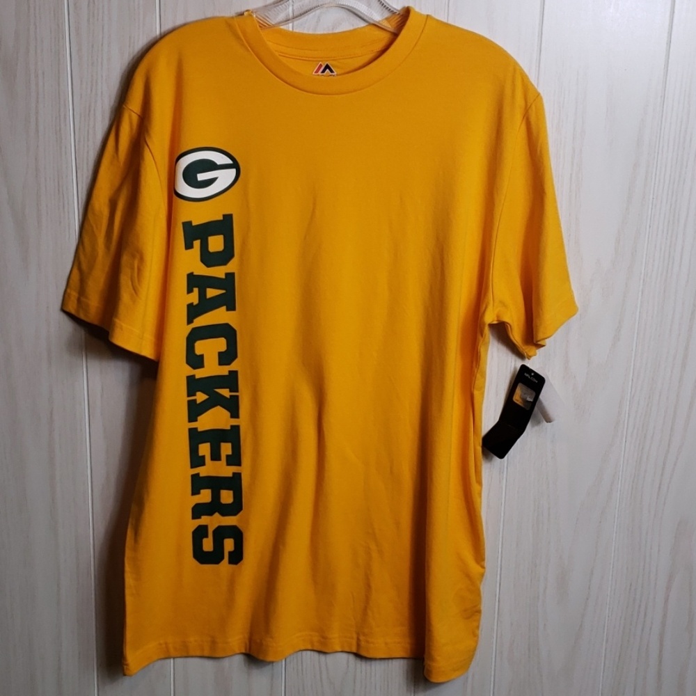 Green Bay Packers Flex Vertical Wordmark Tee L